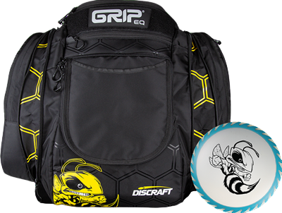 Grip AX6 Buzzz Disc Golf Bag with 4 Patches